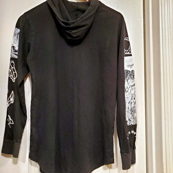 STHEART Black Long Sleeve lightweight hoodie S - Picture 4 of 5